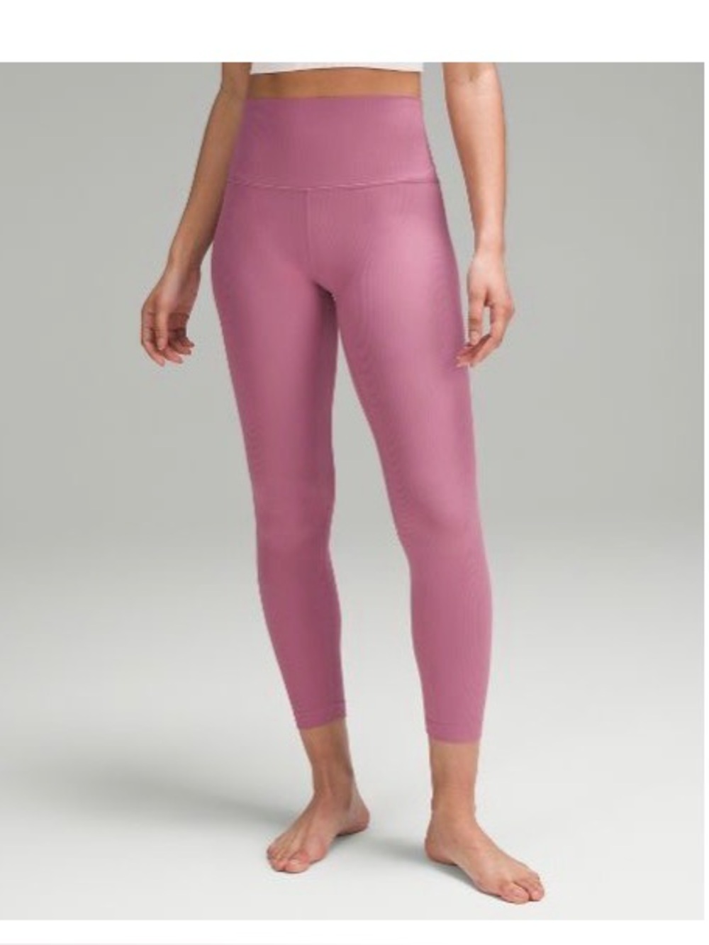 lululemon athletica High-Rise Ribbed Leggings in Mauve Pink